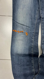 Denim Jeans Embroidered Straight Fit  (M)