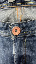 Denim Jeans Embroidered Straight Fit Vintage Y2K 90s 00s American Style Hip-Hop (M)