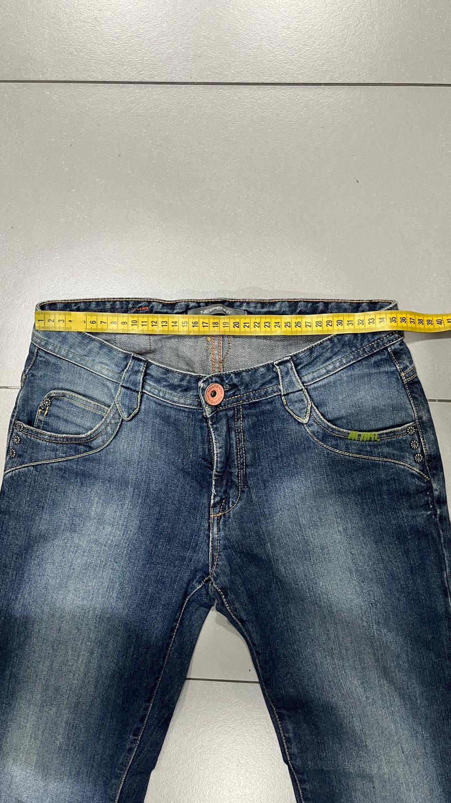 Denim Jeans Embroidered Straight Fit  (M)