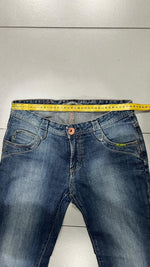 Denim Jeans Embroidered Straight Fit Vintage Y2K 90s 00s American Style Hip-Hop (M)