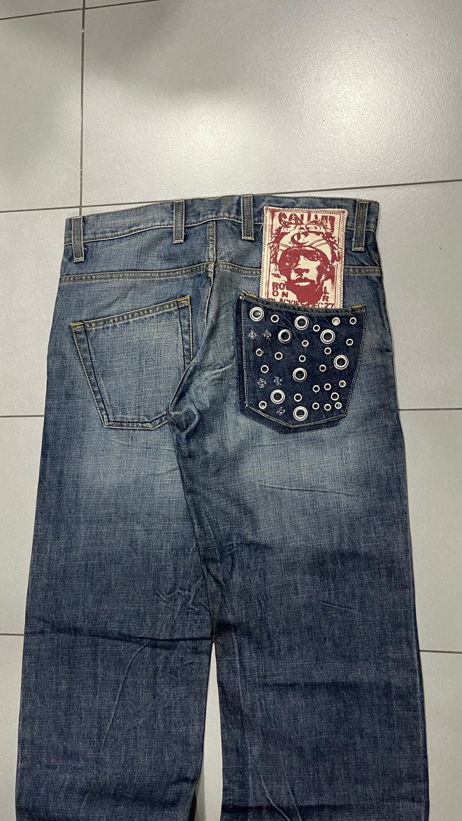 Denim Jeans Embroidered Particular Vintage Y2K 90s 00s American Style Hip-Hop (M)