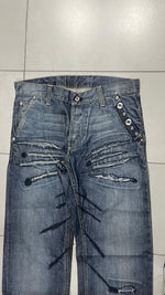 Denim Jeans Embroidered Particular Vintage Y2K 90s 00s American Style Hip-Hop (M)