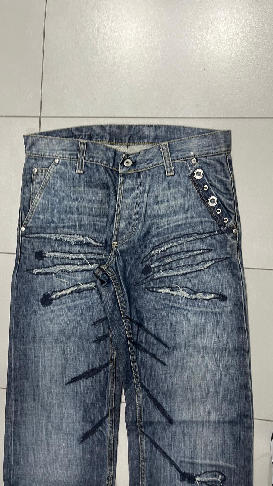 Denim Jeans Embroidered Particular Vintage Y2K 90s 00s American Style Hip-Hop (M)