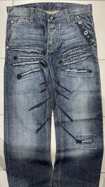 Denim Jeans Embroidered Particular Vintage Y2K 90s 00s American Style Hip-Hop (M)