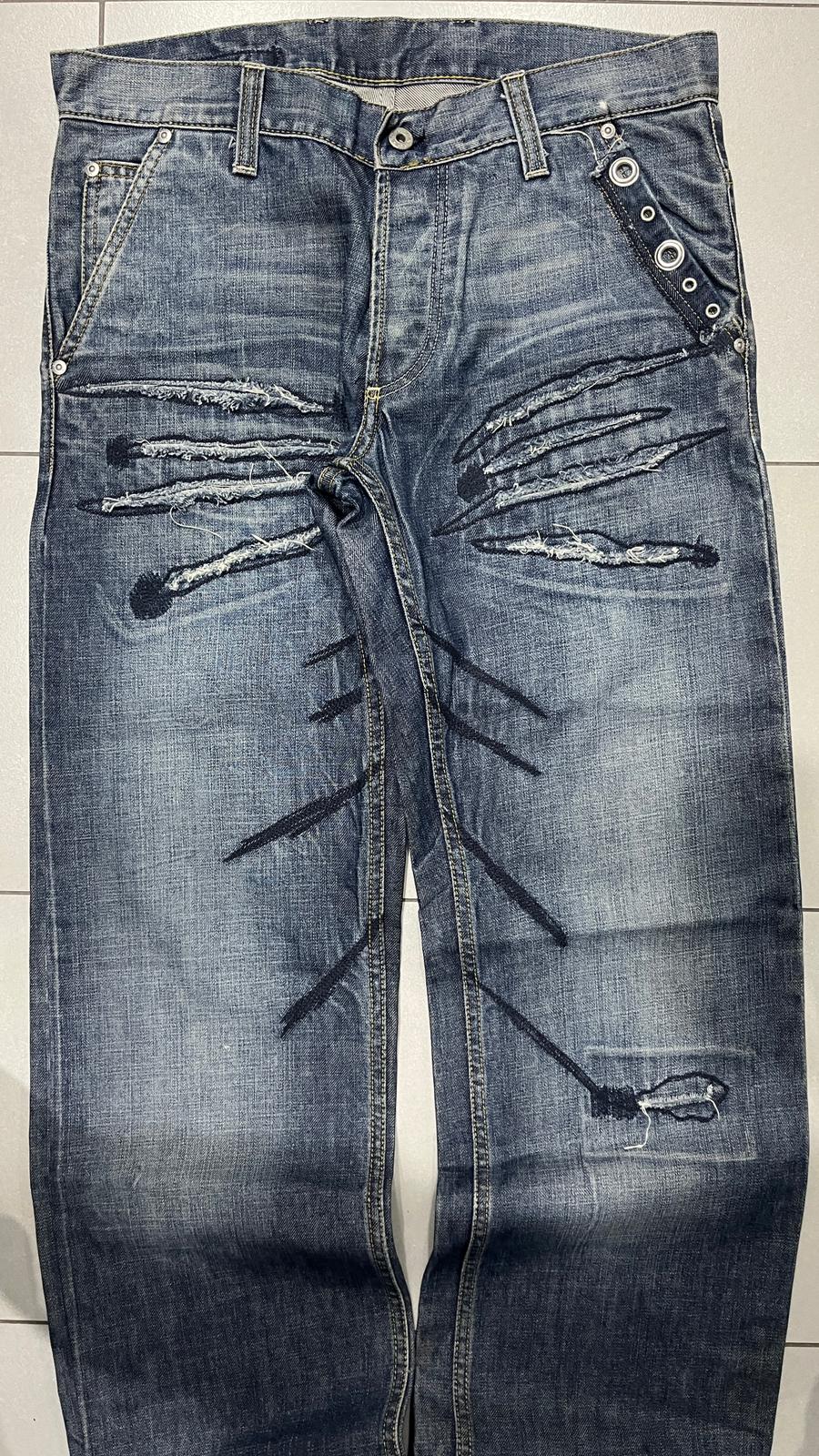 Denim Jeans Embroidered Particular Vintage Y2K 90s 00s American Style Hip-Hop (M)