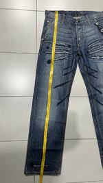 Denim Jeans Embroidered Particular Vintage Y2K 90s 00s American Style Hip-Hop (M)