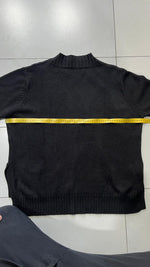 Maglione Mono Colore Nero Vintage Y2K 90s 00s American Style Hip-Hop (S)