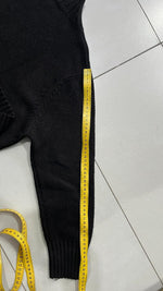 Maglione Mono Colore Nero Vintage Y2K 90s 00s American Style Hip-Hop (S)