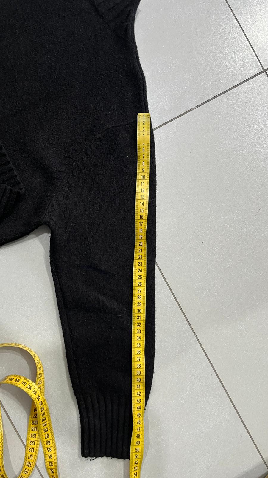 Maglione Mono Colore Nero Vintage Y2K 90s 00s American Style Hip-Hop (S)