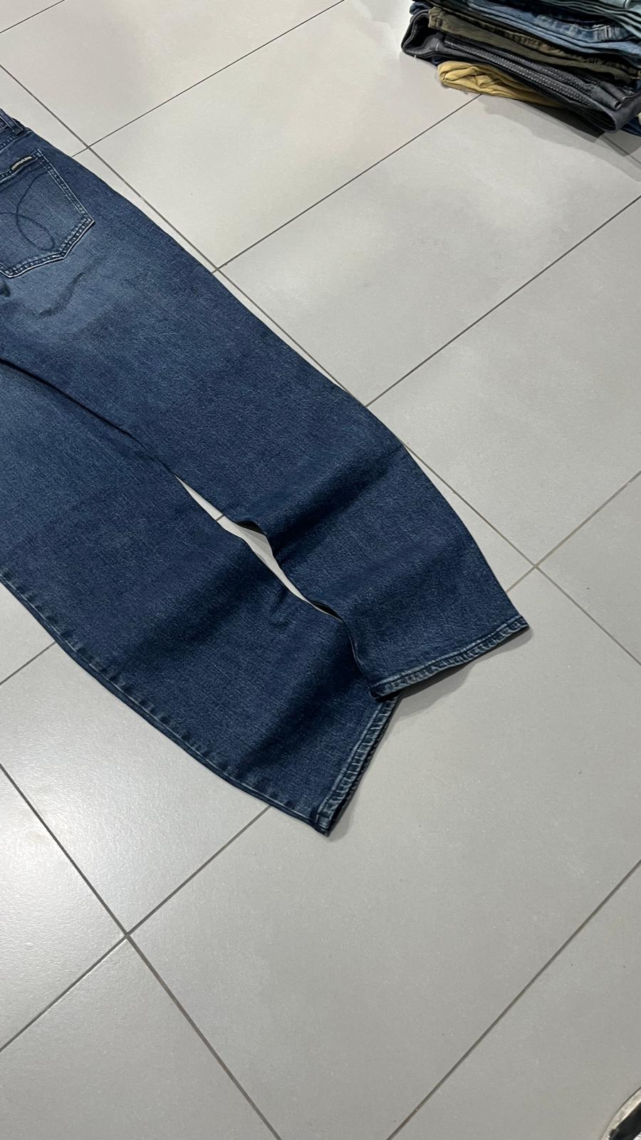 Denim Jeans Calvin Klein Slim Fit Vintage Y2K 90s 00s American Style Hip-Hop (XXL)