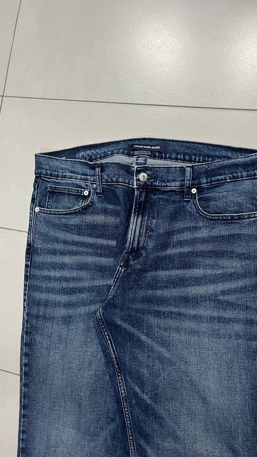 Denim Jeans Calvin Klein Slim Fit Vintage Y2K 90s 00s American Style Hip-Hop (XXL)