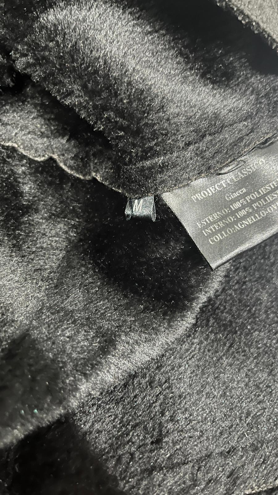 Cappotto Lungo con Pelliccia Pelle Scamosciata (M)