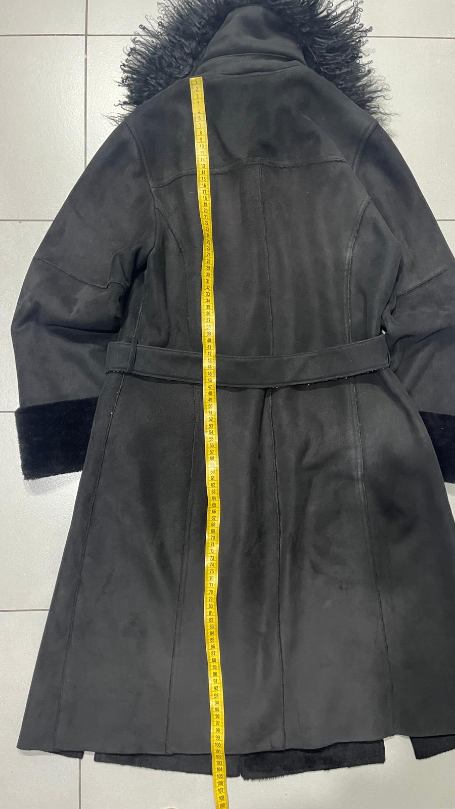 Cappotto Lungo con Pelliccia Pelle Scamosciata (M)