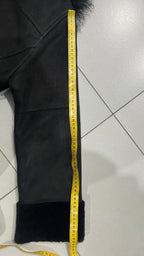 Cappotto Lungo con Pelliccia Pelle Scamosciata (M)