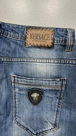 Denim Jeans Versace Straight Fit Washed Vintage Y2K 90s 00s American Style Hip-Hop (M)