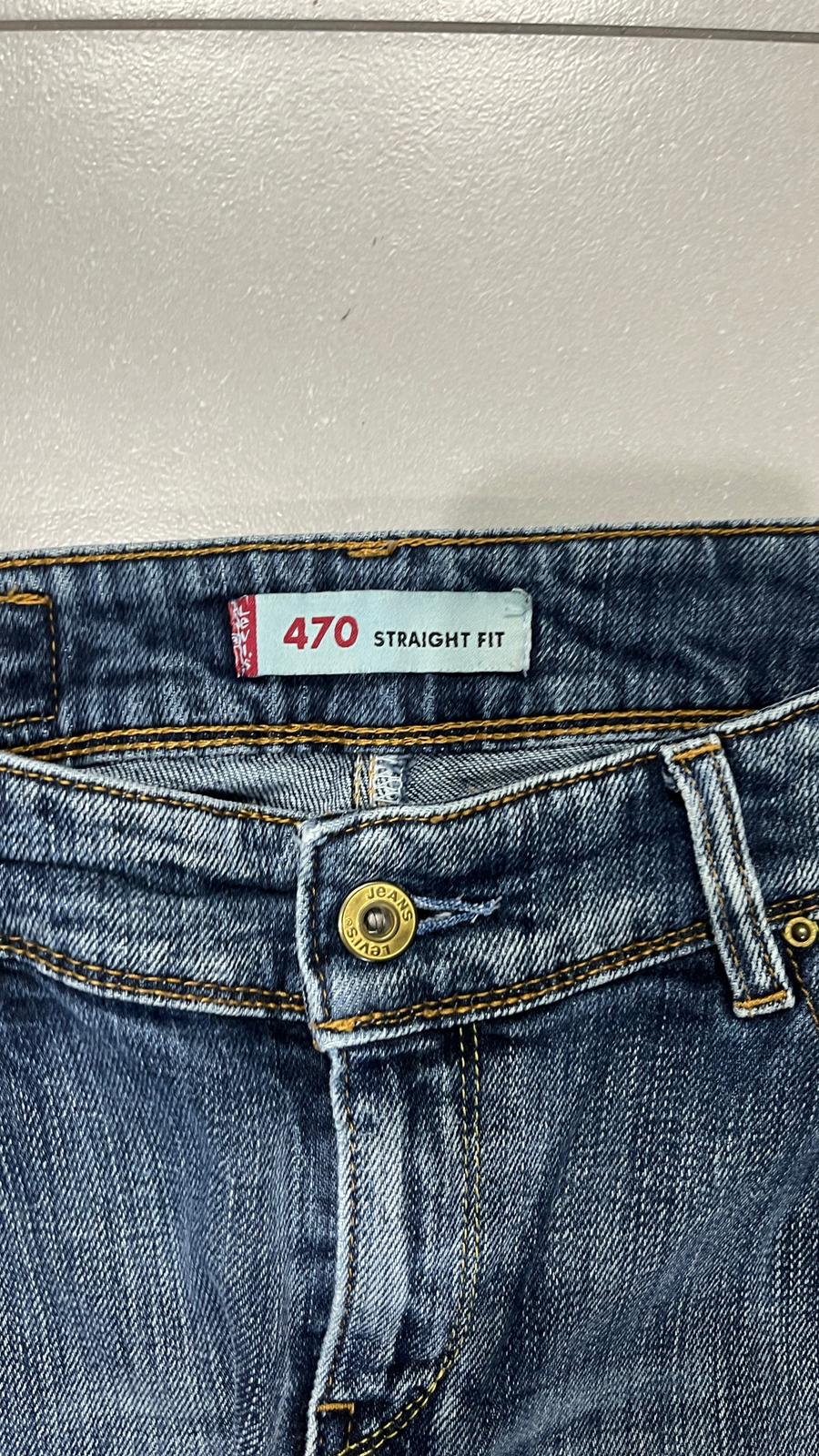 Denim Levis 470 Straight Fit Vintage Y2K 90s 00s American Style Hip-Hop (S)