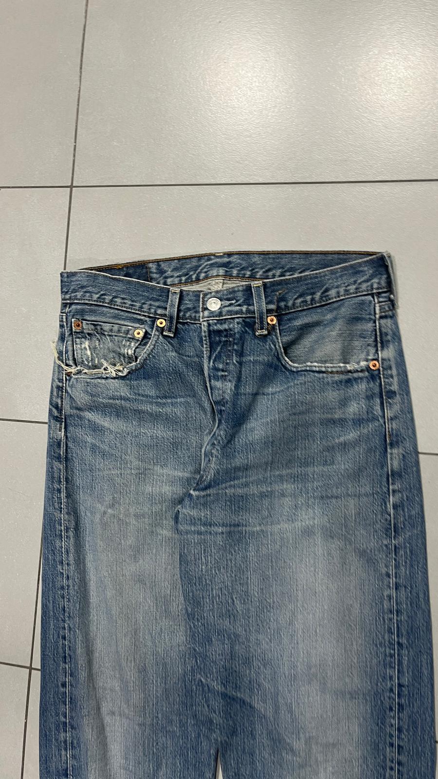 Denim Levis 501 Straight Fit Washed Vintage Y2K 90s 00s American Style Hip-Hop (M)