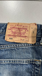 Denim Levis 501 Straight Fit Washed Vintage Y2K 90s 00s American Style Hip-Hop (M)