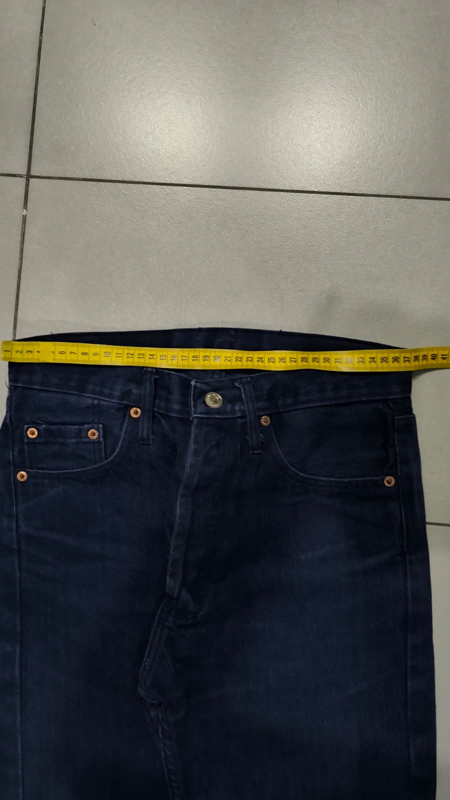 Denim Levis 501 Blu Straight Fit Vintage Y2K 90s 00s American Style Hip-Hop (S)