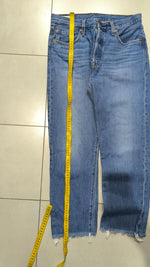 Denim Levis 501 Sfrangiato Straight Fit Vintage Y2K 90s 00s American Style Hip-Hop (S)