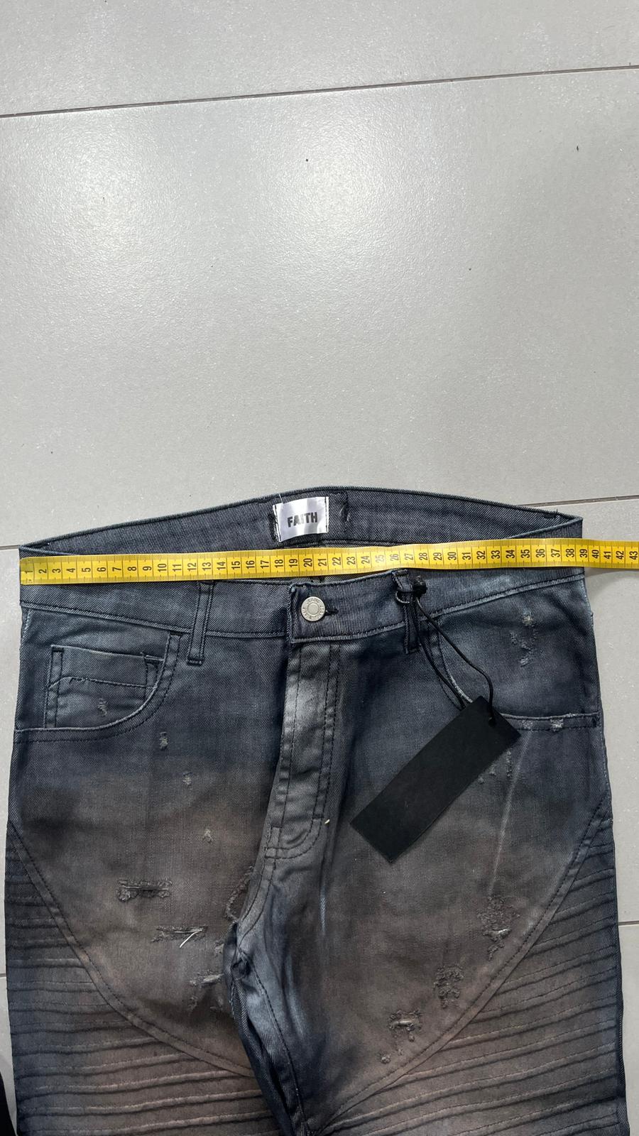 Denim Jeans Biker Skinny Fit Washed (S)