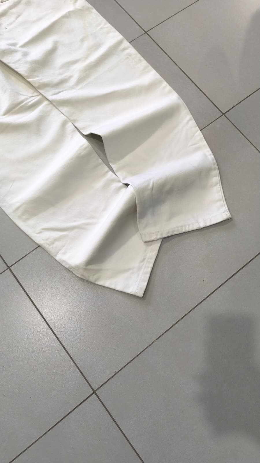 Denim Jeans White Baggy Fit (M)