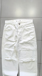 Denim Jeans White Baggy Fit (M)