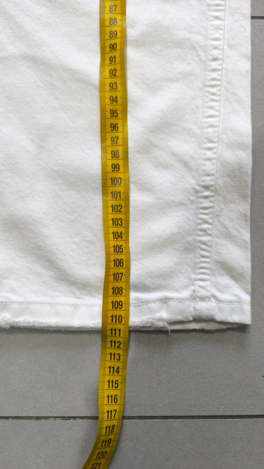 Denim Jeans White Baggy Fit (M)