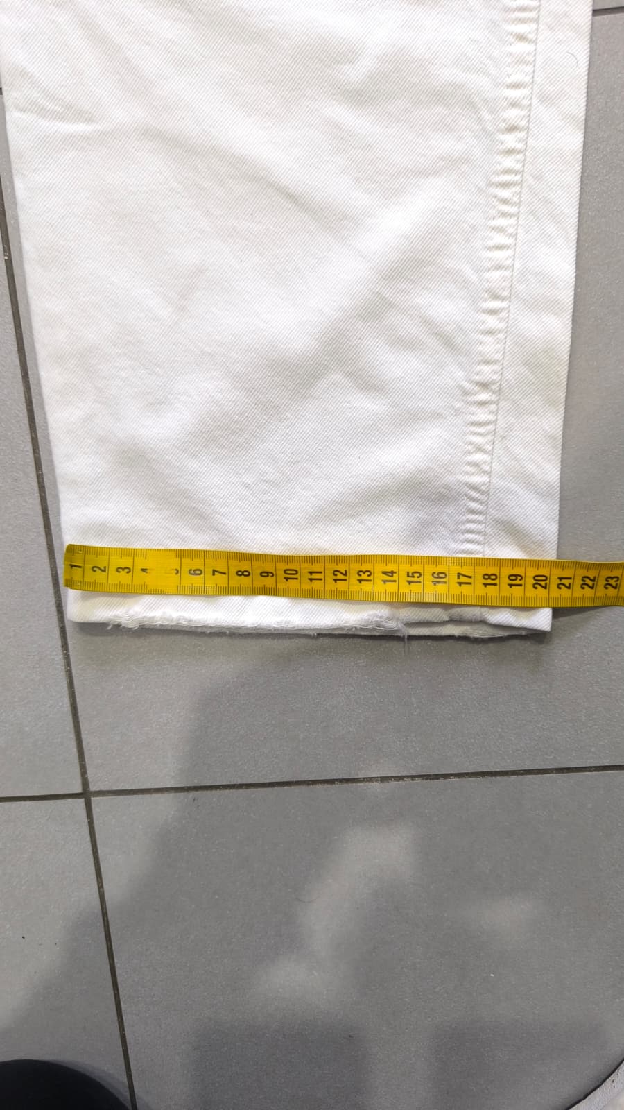 Denim Jeans White Baggy Fit (M)