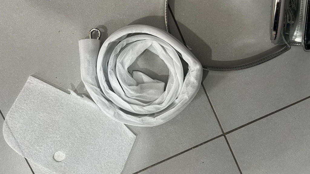 Borsa Diesel Silver da Donna 1DR in Pelle Specchiata color Argento