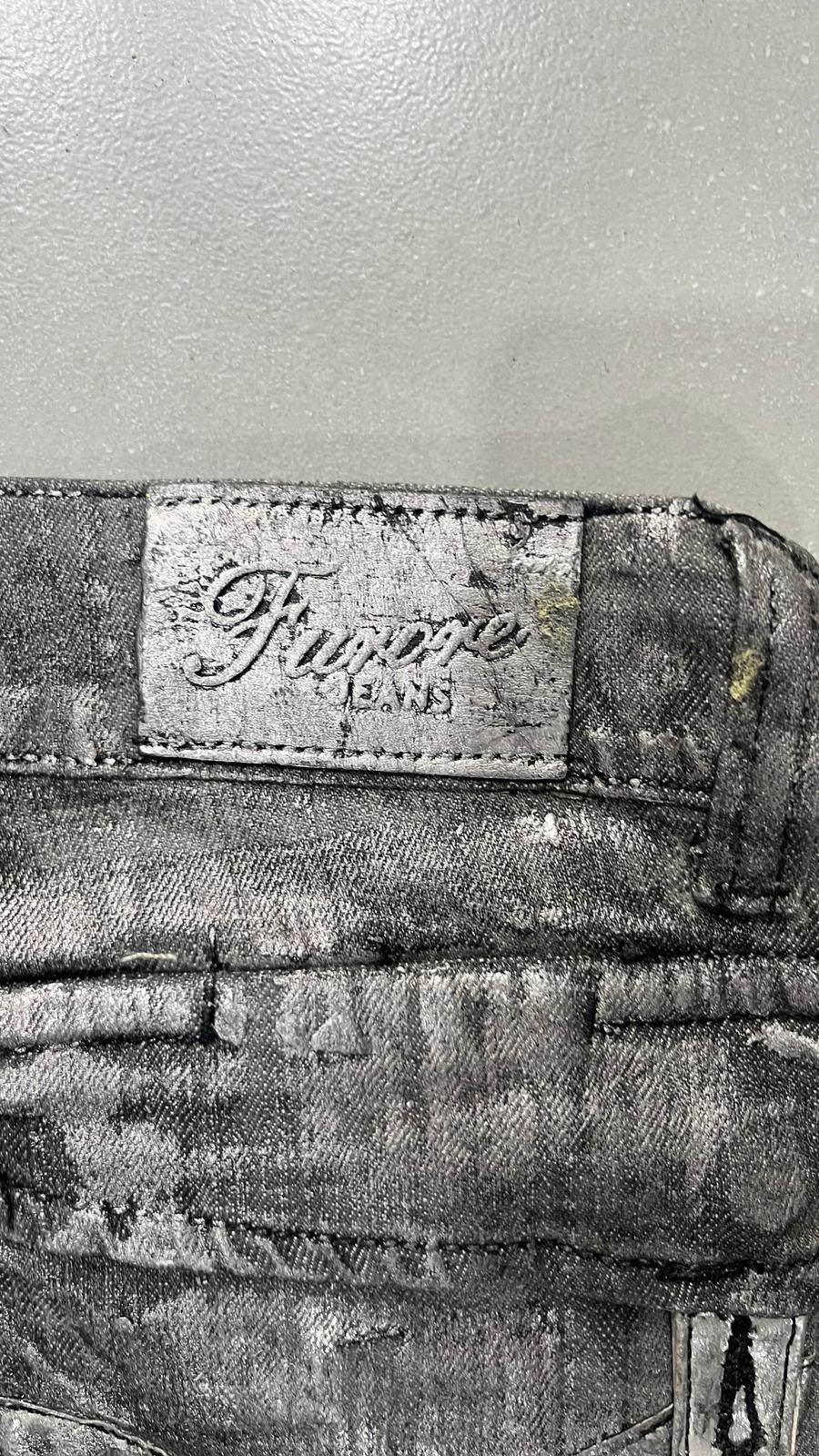 Denim Jeans Silver Low Waist (M)