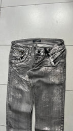 Denim Jeans Silver Low Waist (M)