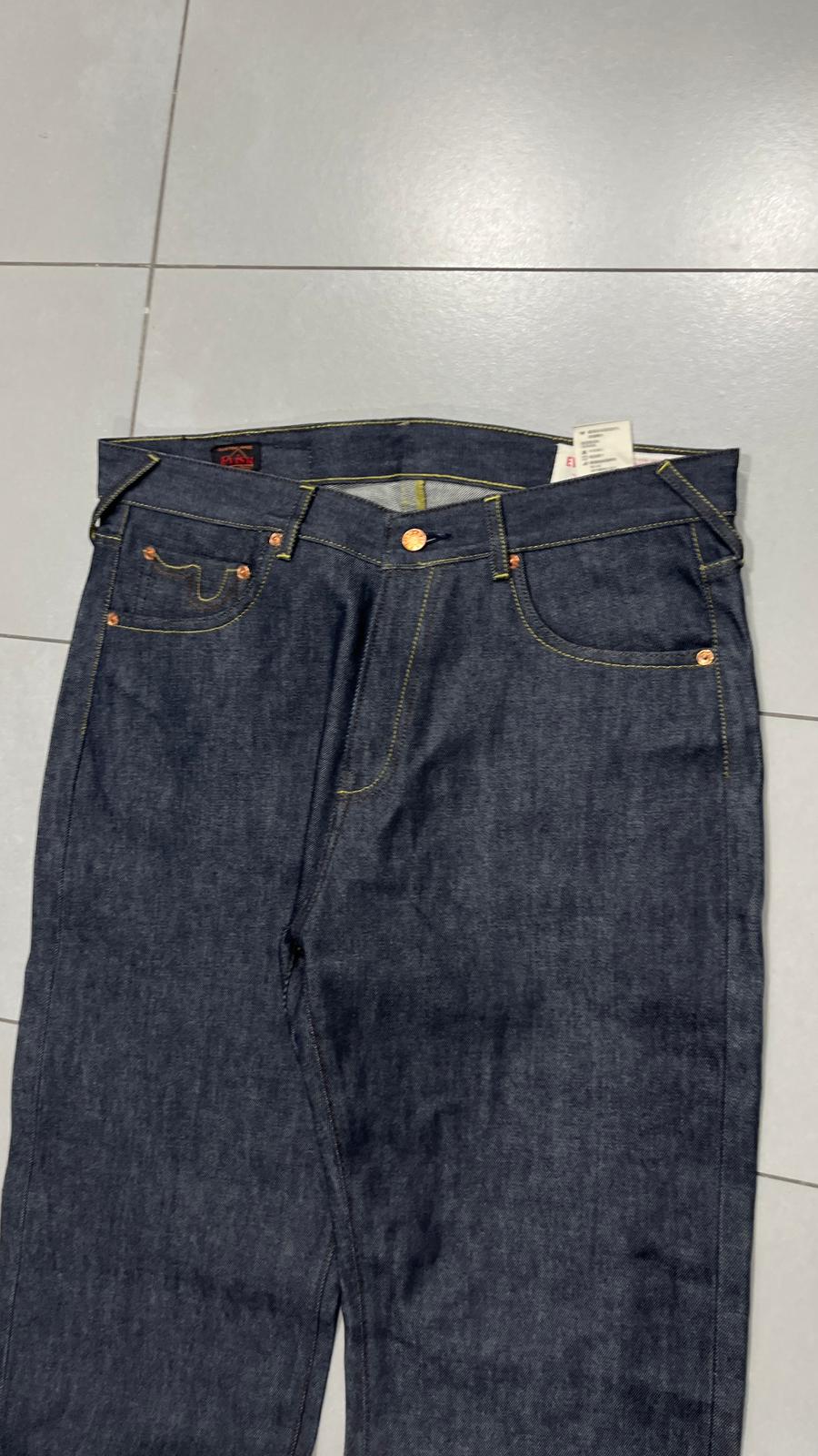 Raw Denim Jeans Evisu Cimosato Selvedge Made In Japan Straight Fit (L)