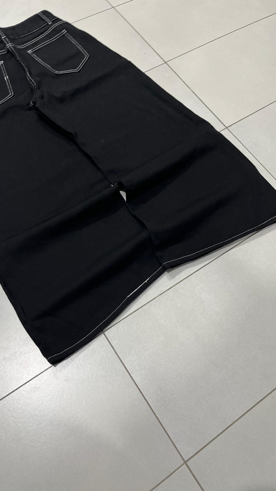 Denim Jeans Black Super Baggy Fit (S)