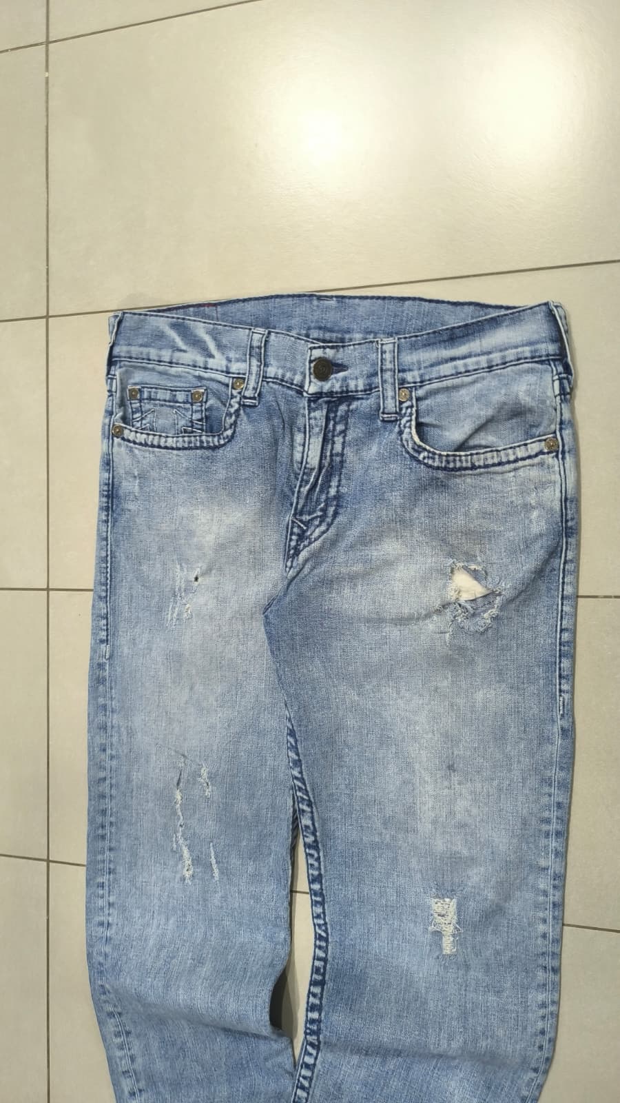 Denim Jeans True Religion Straight Fit Light Blue (L)