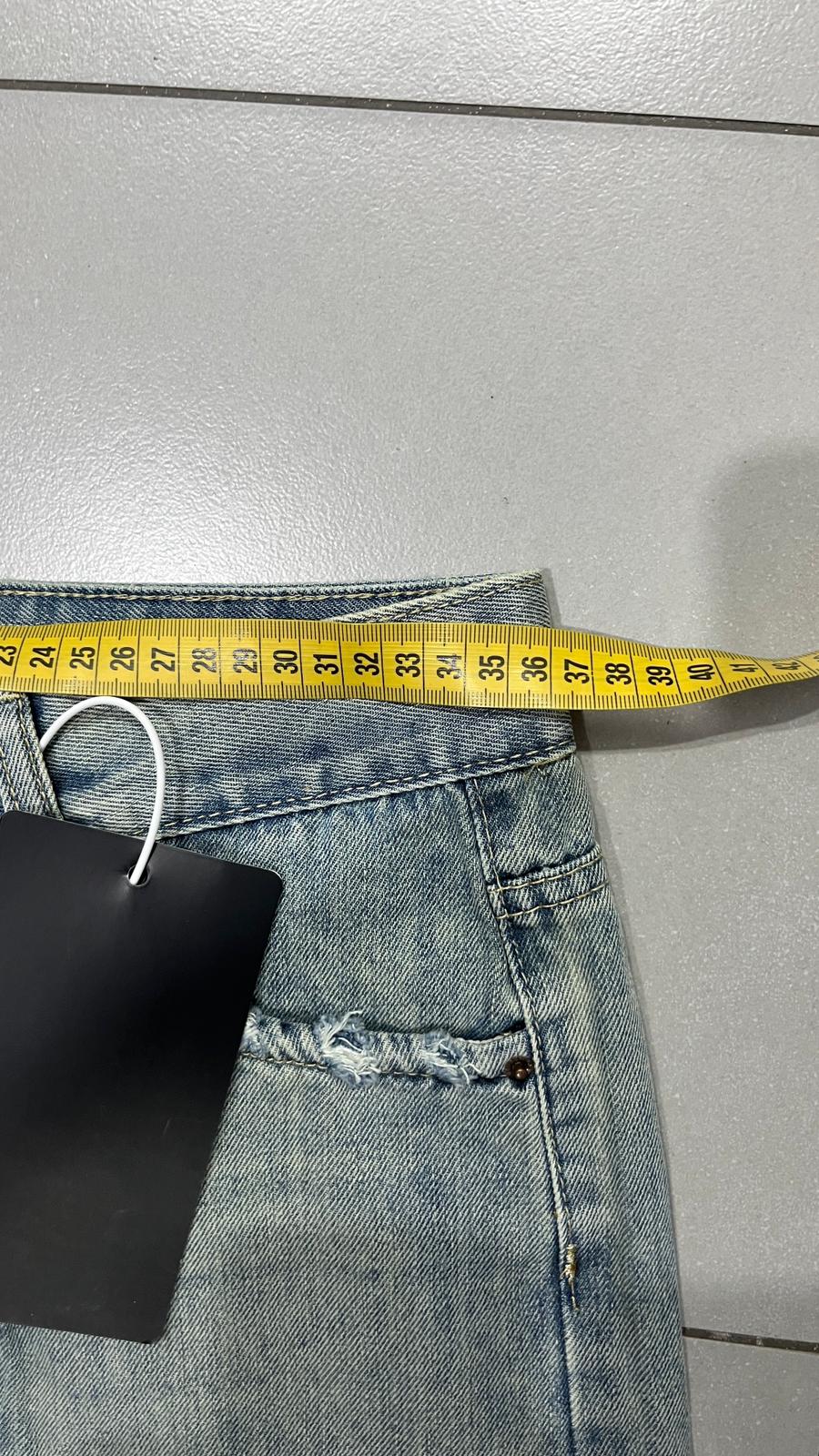 Denim Jeans Stone Wash Baggy Fit (S)