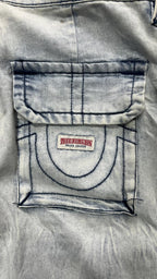 Denim Cargo Jeans True Religion Baggy Fit Light Blue (S)