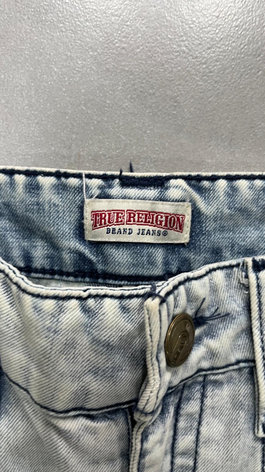 Denim Cargo Jeans True Religion Baggy Fit Light Blue (S)