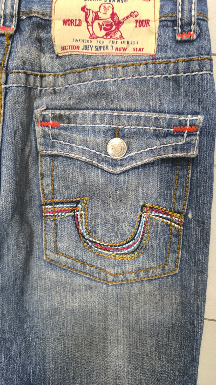 Denim Jeans True Religion Washed Straight Fit (S)