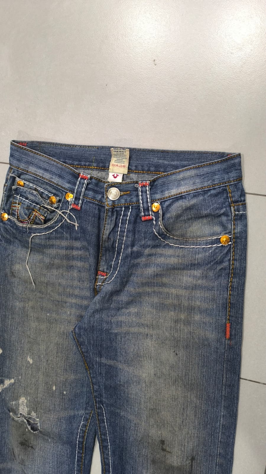 Denim Jeans True Religion Washed Straight Fit (S)