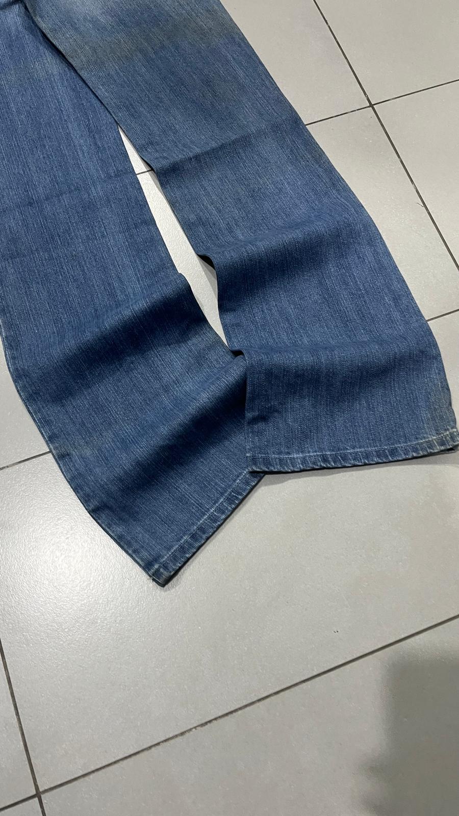 Denim Jeans Wrangler Blu Bootcut Baggy Fit (XS)
