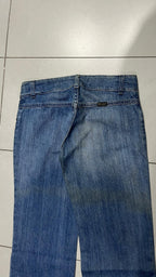 Denim Jeans Wrangler Blu Bootcut Baggy Fit (XS)