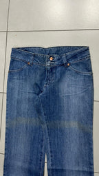 Denim Jeans Wrangler Blu Bootcut Baggy Fit (XS)