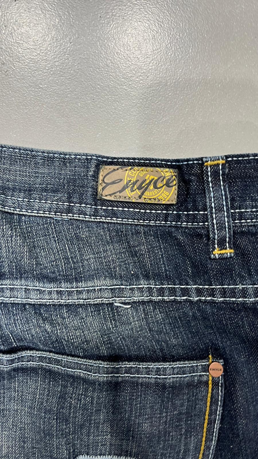 Denim Jeans Enyce Embroidered Washed Baggy Fit (XL)