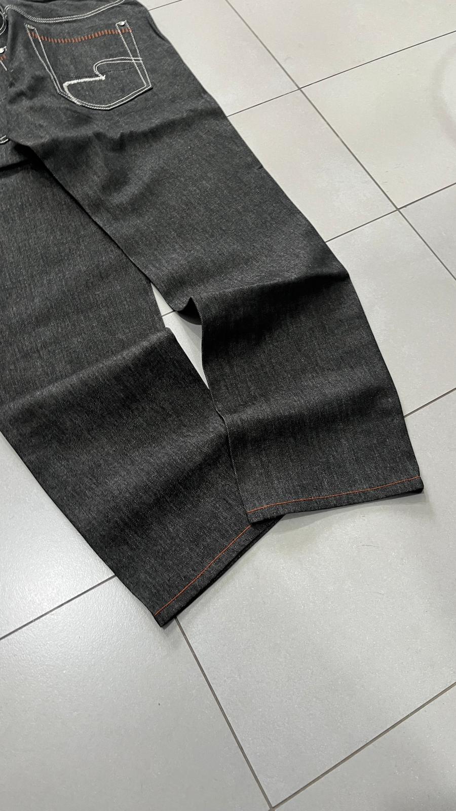 Denim Black Jeans Embroidered Enyce Baggy Fit (XL)