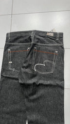 Denim Black Jeans Embroidered Enyce Baggy Fit (XL)