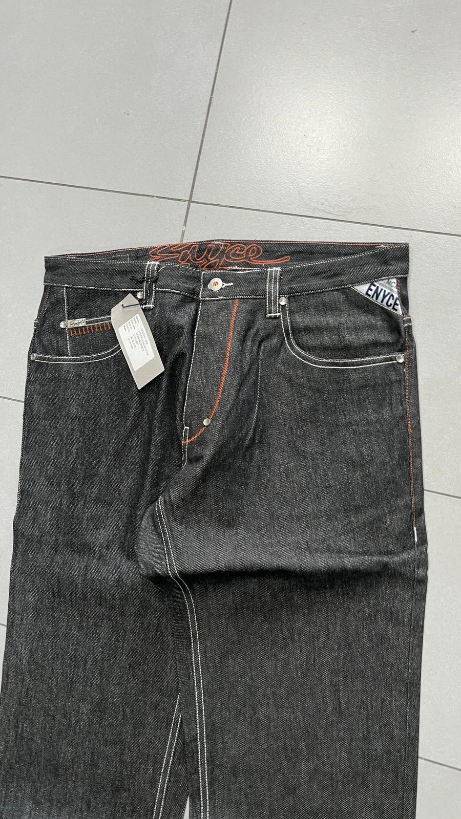 Denim Black Jeans Embroidered Enyce Baggy Fit (XL)