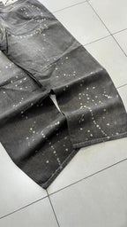 Denim Jeans Enyce Black Painted Baggy Fit (XL)