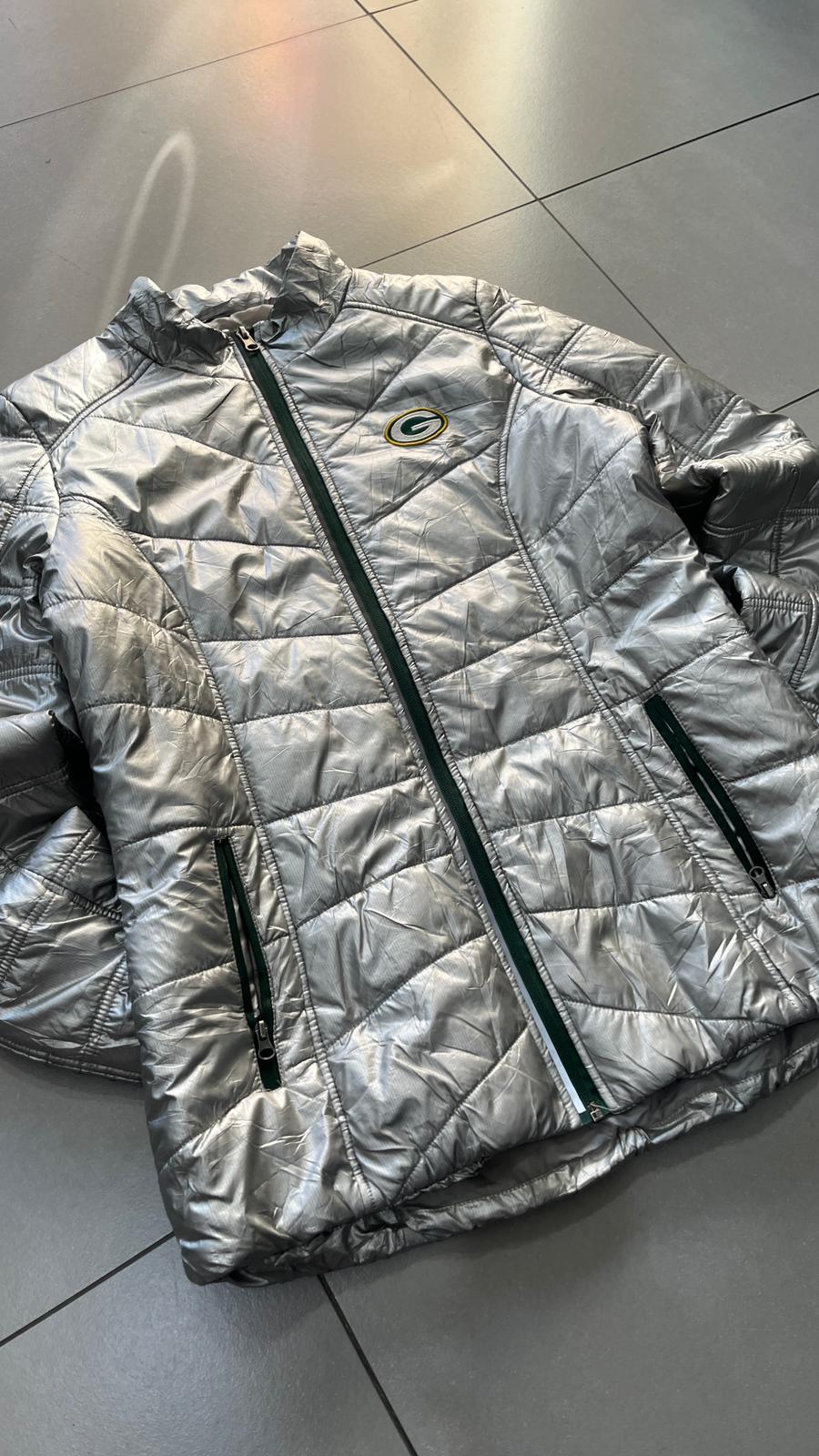 Piumino Argentato con il logo dei Green Bay Packers NFL (M)