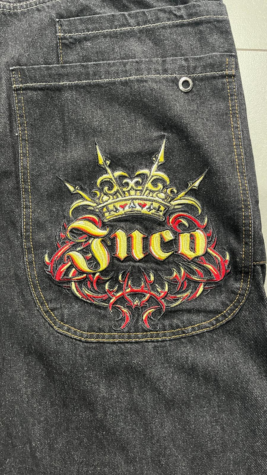 Denim JNCO Jeans Original Super Baggy Fit Embroidered American Hip-Hop (L)